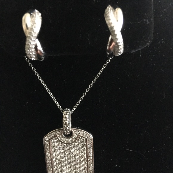 2pc Sterling Silver Necklace & Earring Set - Picture 3 of 7